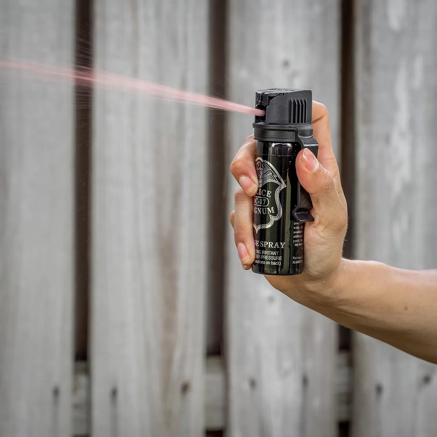 POLICE MAGNUM Pepper Spray Max Strength Portable Canister- Law Enforcement - 1 Pack 3 Ounce Flip Top