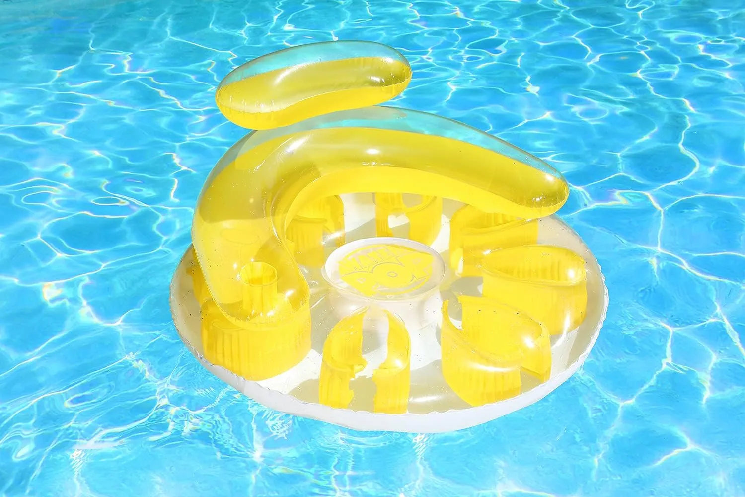 Poolmaster Water Pop Circular Swimming Pool Float Lounge, Yellow