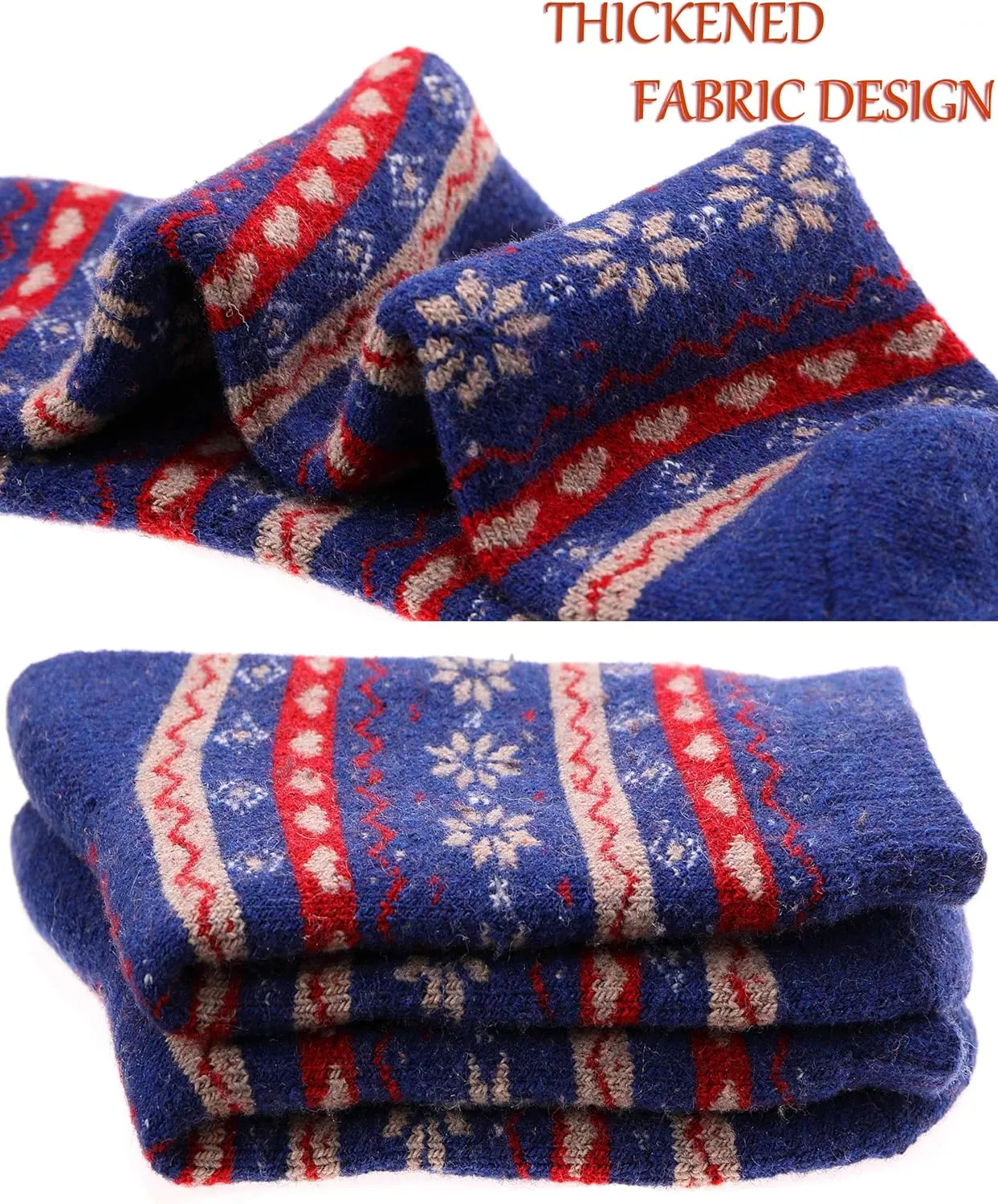 ProEtrade Merino Wool Socks Thermal Warm Winter Thick Hiking Boot Cozy Crew Cabin Comfy for Womens Ladies Work Socks 5 Pack