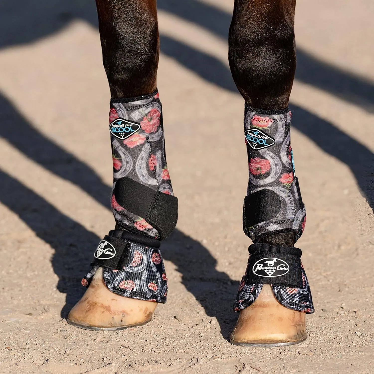 Professional's Choice 2XCOOL Sports Medicine Horse Boots | Protective & Breathable Design for Ultimate Comfort & Durability in Active Horses |2 Pack | Medium Horse Shoe