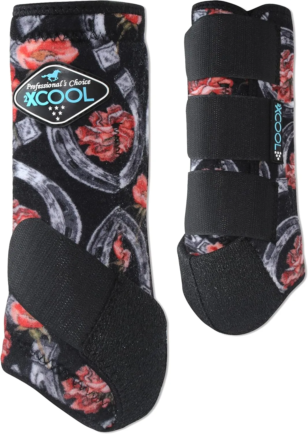 Professional's Choice 2XCOOL Sports Medicine Horse Boots | Protective & Breathable Design for Ultimate Comfort & Durability in Active Horses |2 Pack | Medium Horse Shoe