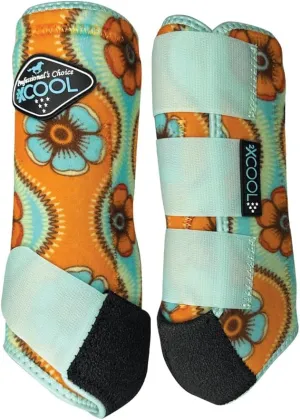 Professional's Choice 2XCOOL Sports Medicine Horse Boots | Protective & Breathable Design for Ultimate Comfort, Durability & Cooling in Active Horses | 2 Pack | Small Flower
