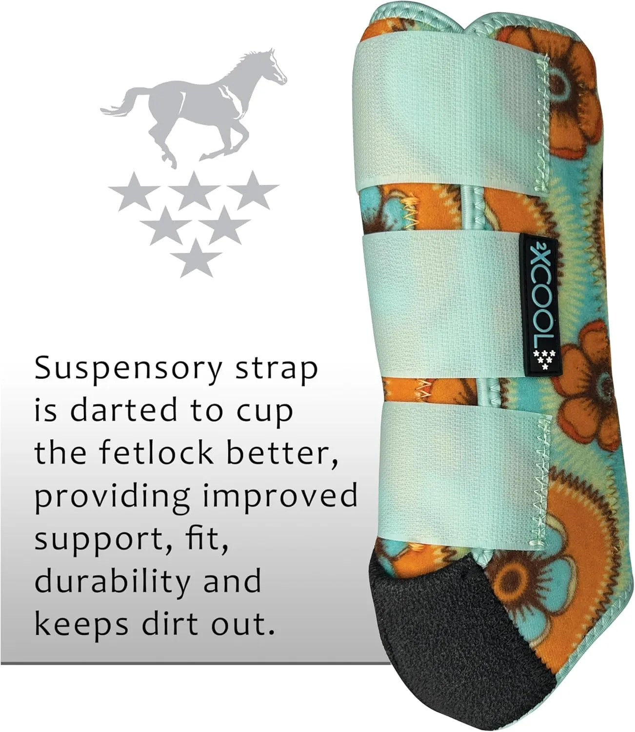 Professional's Choice 2XCOOL Sports Medicine Horse Boots | Protective & Breathable Design for Ultimate Comfort, Durability & Cooling in Active Horses | 2 Pack | Small Flower