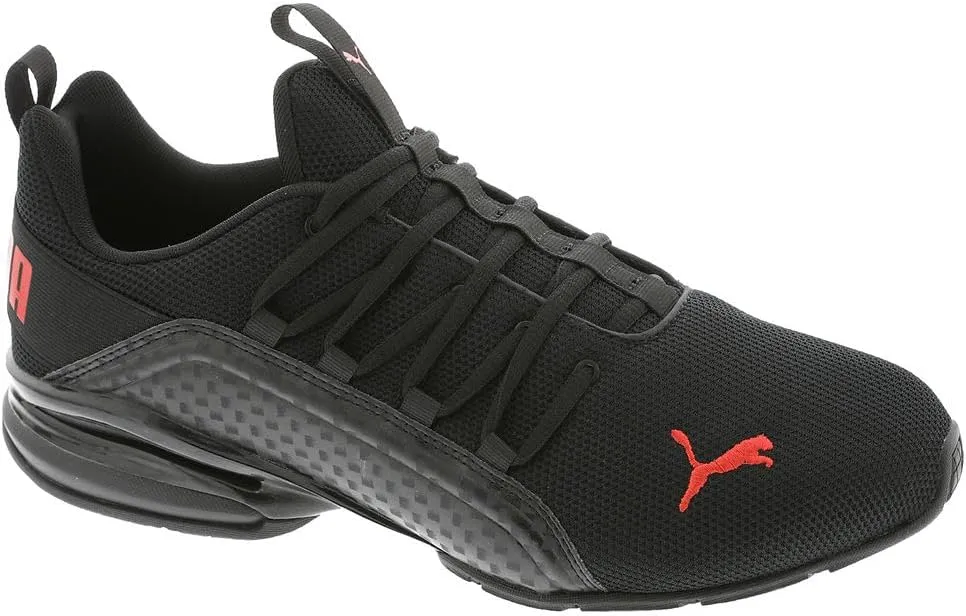 Puma Axelion Graphite Mens Running 105 DM US BlackRed, 10.5, 31036201