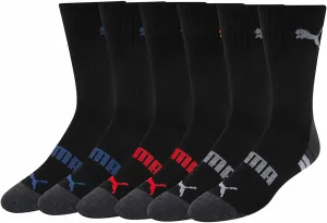 PUMA Men's 6 Pack Crew Socks (Sock Size:10-13/Shoe Size: 6-12