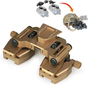 PVS-14 Light Weight Dual Tube Mounting System IC AN/PVS-14LW，Night Vision Goggles Night Vision Adapter for PVS-14 Night Vision Binoculars Monocular Or Binocular (Color : Gold)