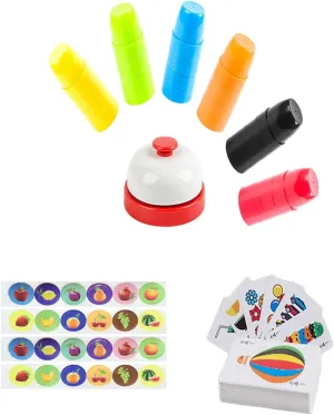 Quick Cups Games for Kids,Speed Cup Game Set for Family,54 Cards,24 Cups,24 Stickers,1 Bells,Classi Stacks Cups Set for Kid & Adults