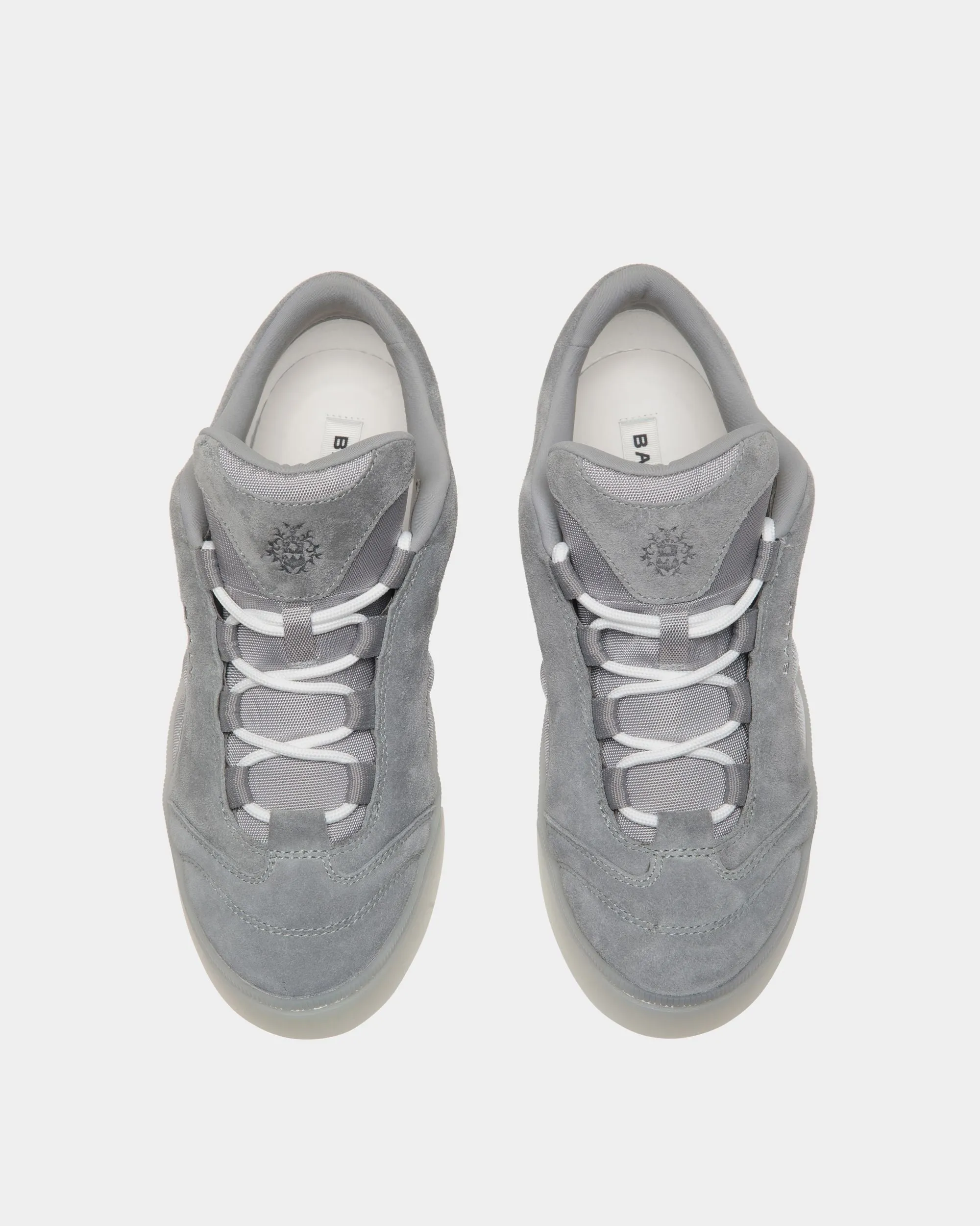 Raise Sneaker in Light Grey Suede Leather and Nylon