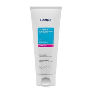 RE' EquilCeramide & Hyaluronic Acid Moisturiser | Moisturizer For Face | Barrier Repair Cream | Long Lasting Hydration | Suitable For Normal To Dry Skin | 100G