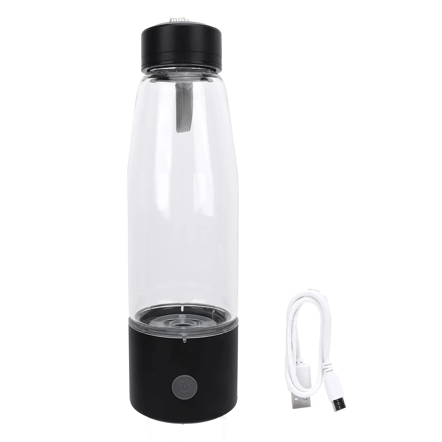 Rechargeable Hydrogen Water Bottle Generator with PEM SPE Technology Flip the Bottle Taste the Hydrogen Water within 3 Minutes Glass Water Cup with High borosilicate