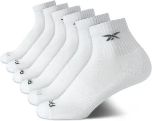 Reebok Boys' Quarter Socks - 6 Pack Stretch Performance Quarter Cut Arch Support Socks - Cushioned Athletic Socks for Boys