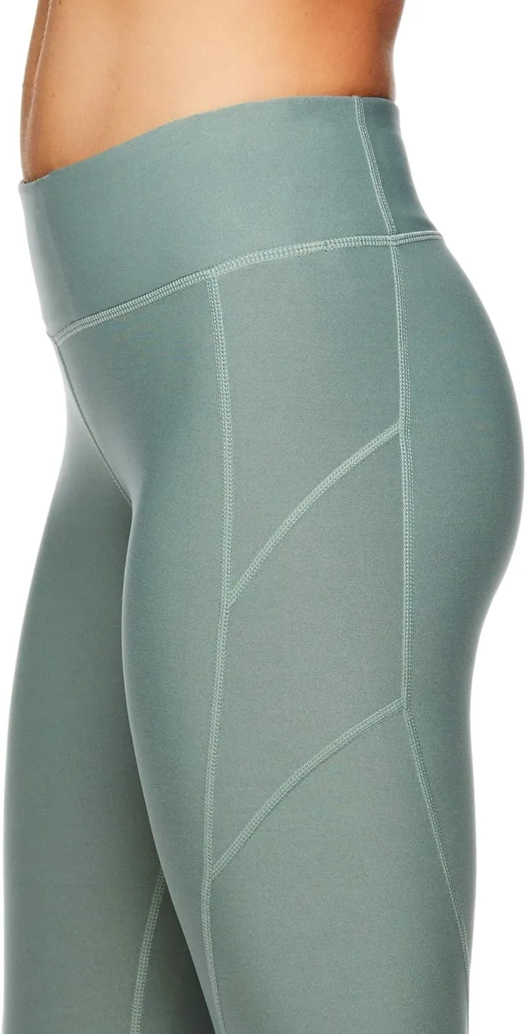 Reebok Womens Capri Seamed Compression Athletic Pants