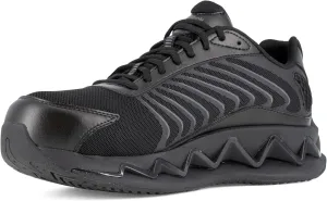 Reebok Work Men's RB3220 Zig Elusion Heritage Work Construction Shoe Black Safety, 3 Wide