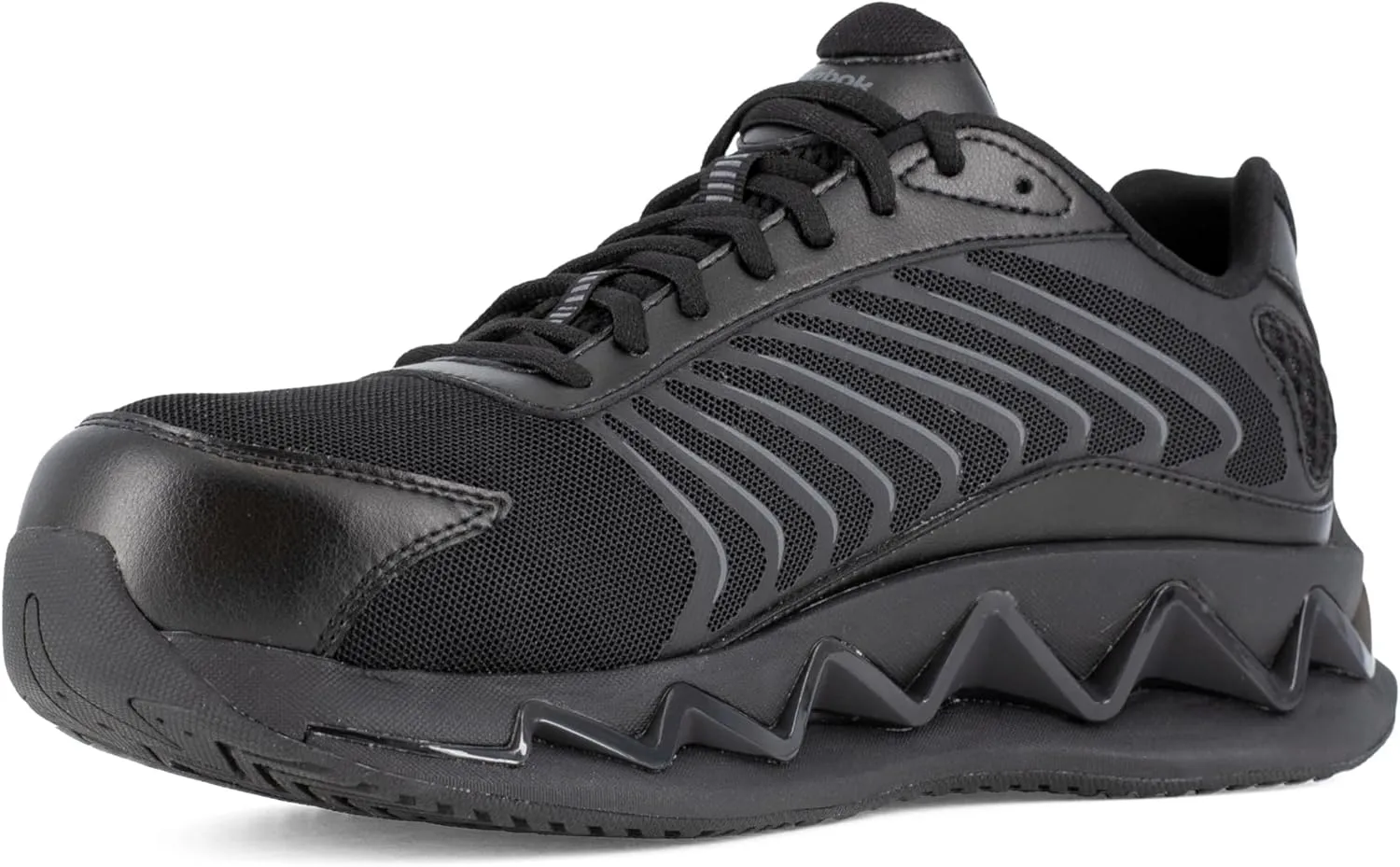 Reebok Work Men's RB3220 Zig Elusion Heritage Work Construction Shoe Black Safety, 3 Wide