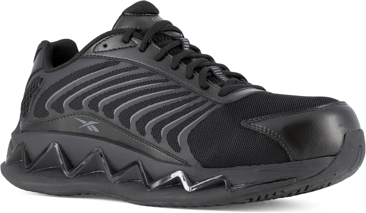 Reebok Work Men's RB3220 Zig Elusion Heritage Work Construction Shoe Black Safety, 6.5 Wide