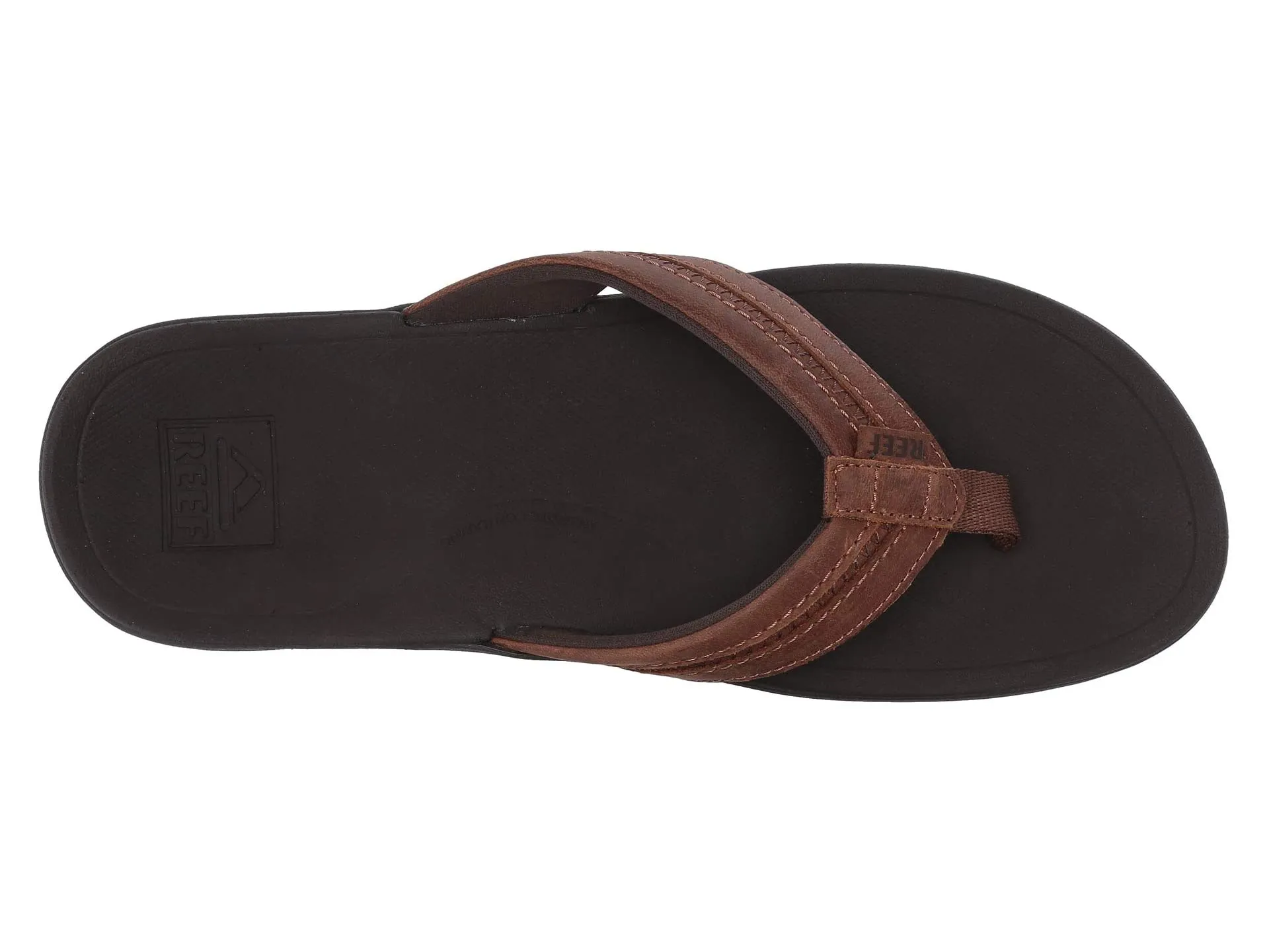 Reef Leather Ortho-Bounce Coast Brown RF0A3YKRBRO Men's Flip Flop