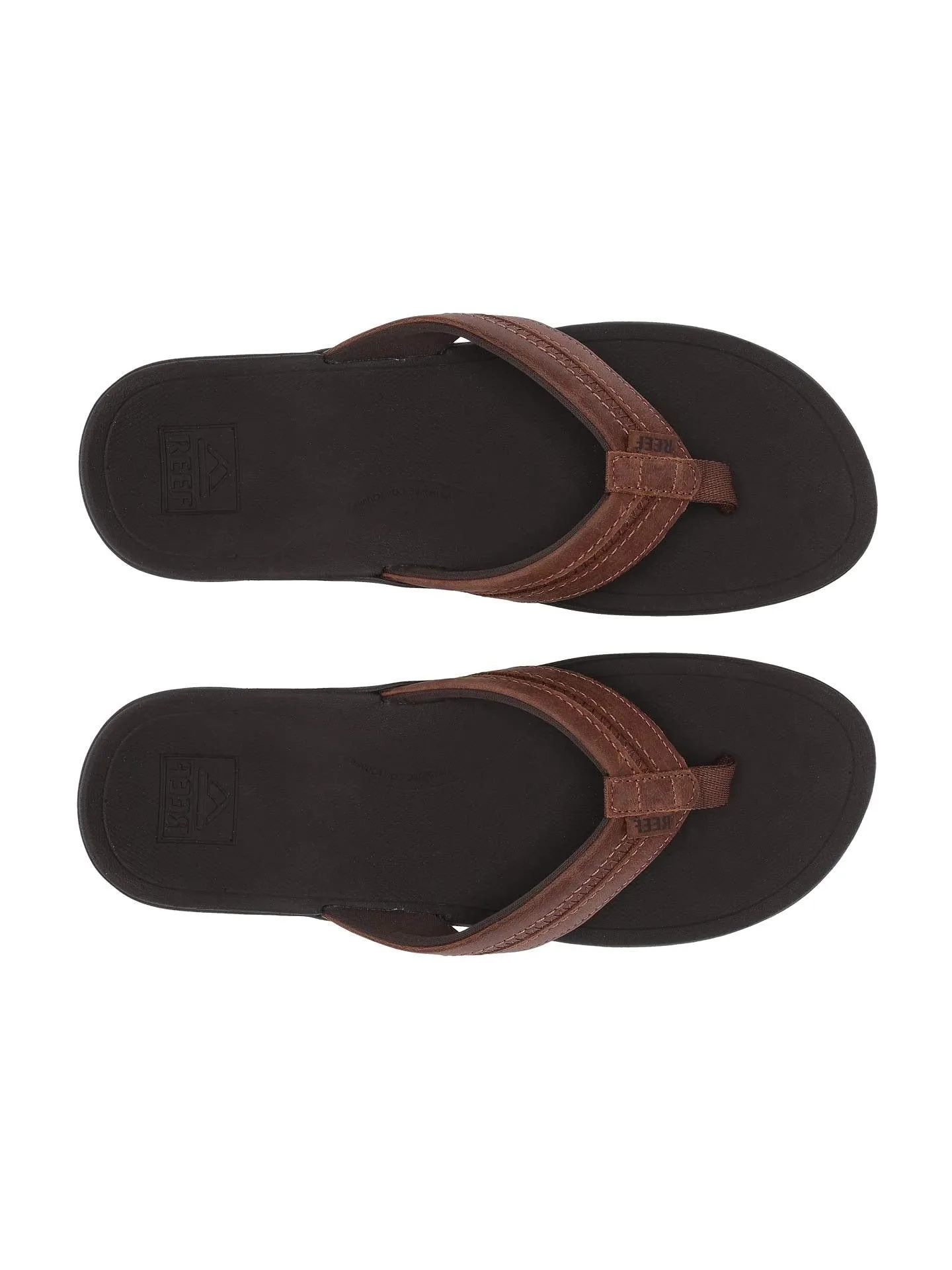 Reef Leather Ortho-Bounce Coast Brown RF0A3YKRBRO Men's Flip Flop