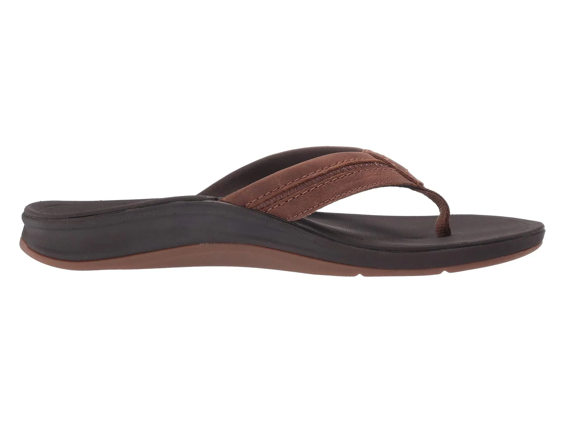 Reef Leather Ortho-Bounce Coast Brown RF0A3YKRBRO Men's Flip Flop