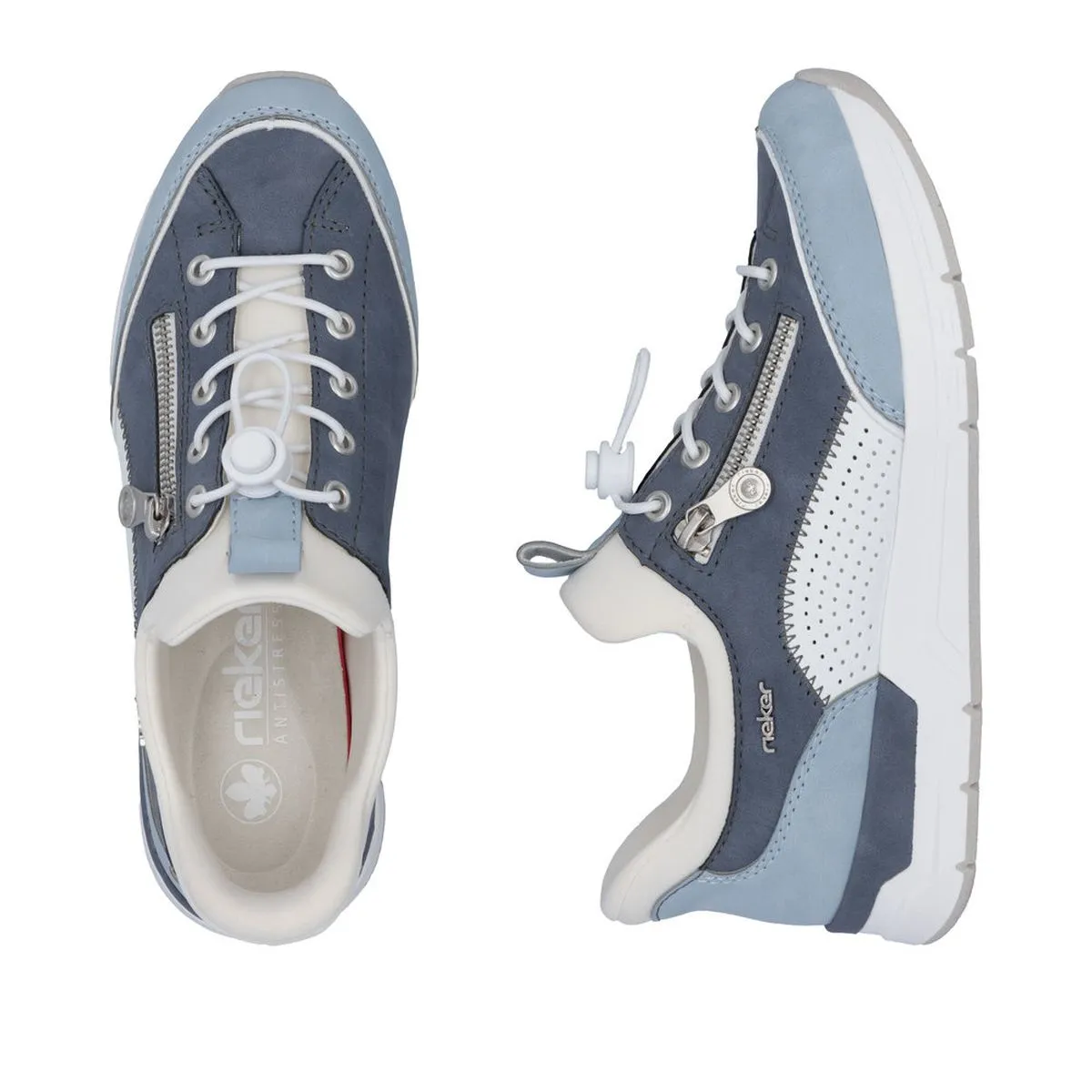 Rieker 58962-10 Dollaro Sneaker in Light Blue
