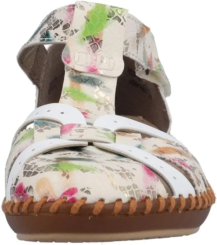 Rieker M1650 synthetic closed toe t bar sandals with full back