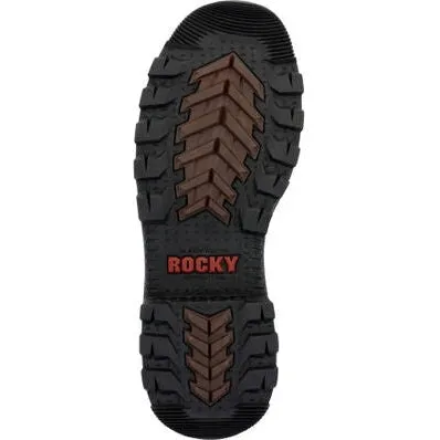 Rocky Men's Rams Horn 10" Waterproof Safety Toe Pull On Work Boot - Brown - RKK0398