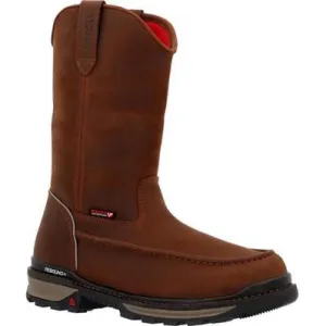 Rocky Men's Rams Horn 11" Soft Toe Waterproof Work Boot -Crazy Horse- RKK0441