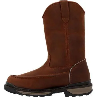 Rocky Men's Rams Horn 11" Soft Toe Waterproof Work Boot -Crazy Horse- RKK0441