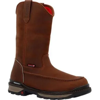 Rocky Men's Rams Horn 11" Soft Toe Waterproof Work Boot -Crazy Horse- RKK0441
