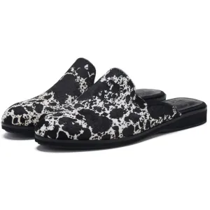 ROLLIE DERBY MULE BLACK COW/BLACK