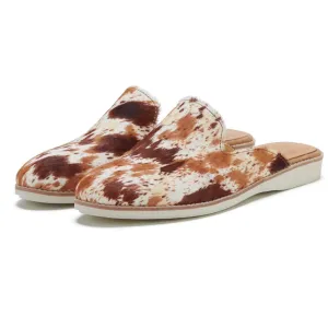 ROLLIE DERBY MULE BROWN COW