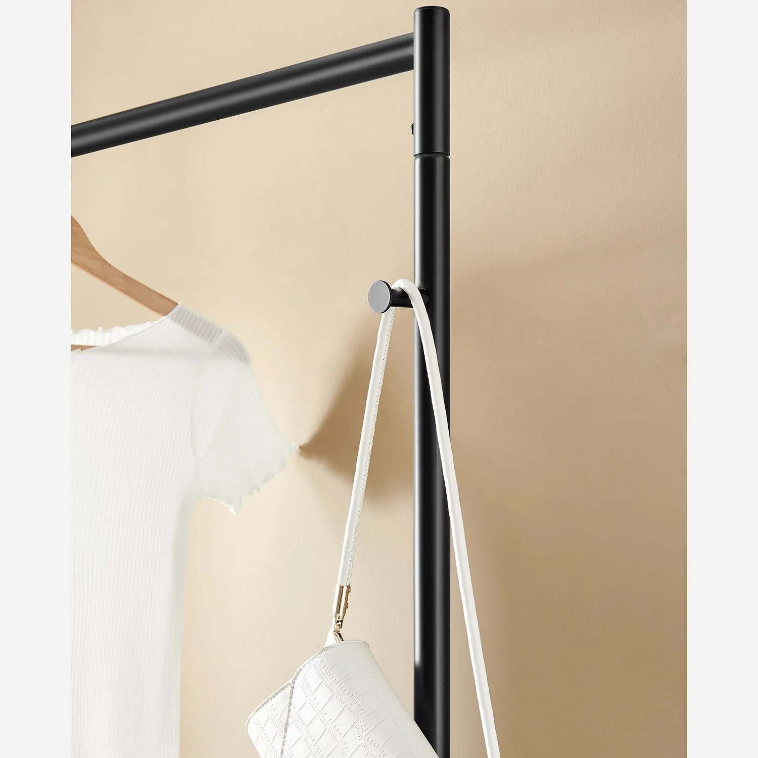 Rootz Clothes Rack with Shoe Rack - Garment Stand - Clothes Hanger - Space Saver - 115cm x 45cm x 168.5cm