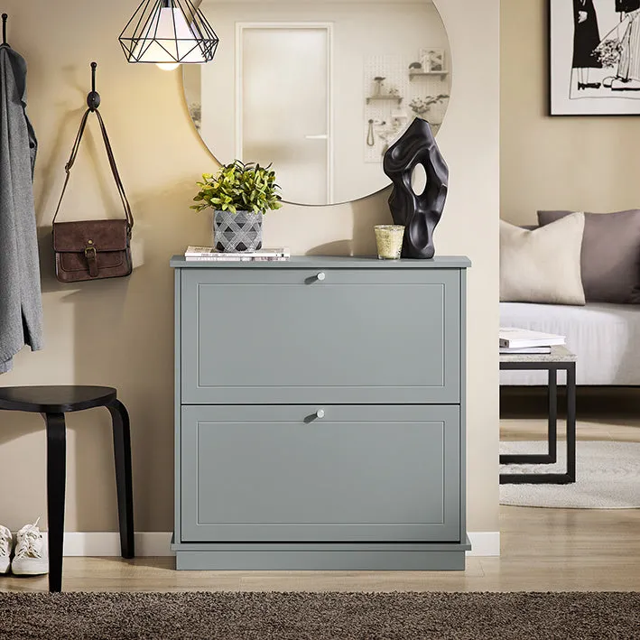 Rootz Shoe Storage Cabinet - Shoe Organizer - Entryway Shoe Rack - Sturdy Wall-Mountable - 76x79x18cm