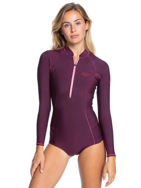 Roxy Perf 1.0 Wetsuit LS Cheeky FZ Qlock RED PLUM / RED