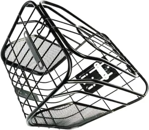 Rugged Bike Front Basket Weatherproof Steel Quick Release Flip-Cycle Cargo Random Style