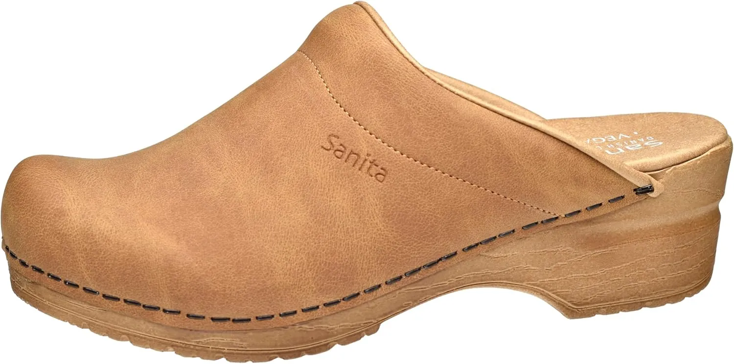 Sanita Segan, Vegan | Open Clogs | Original Artisan Product for Women | Anatomically shaped footbed with Soft Foam