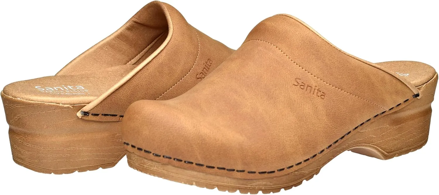Sanita Segan, Vegan | Open Clogs | Original Artisan Product for Women | Anatomically shaped footbed with Soft Foam