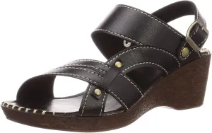 SANTA BARBARA POLO & RACQUET CLUB(サンタバーバラポロアンドラケットクラブ) Women's Sandals, Easy to wear, 2.4 inch (6 cm) Heels, 2-Way, Black, 24.5~25.0 cm