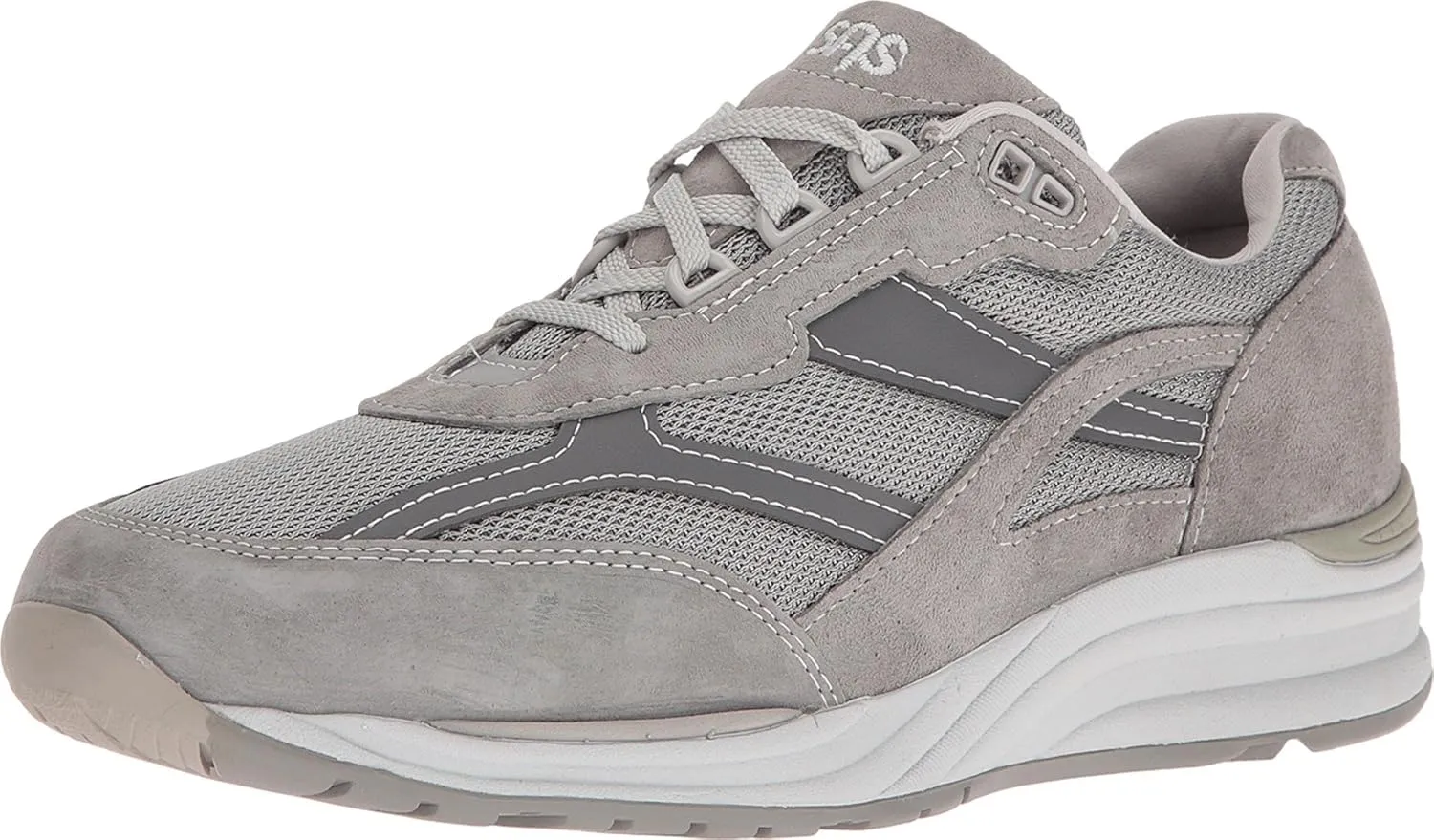 SAS Journey Mesh Comfort Walking Sneaker Gray 12 WW - Double Wide (EE-3E)