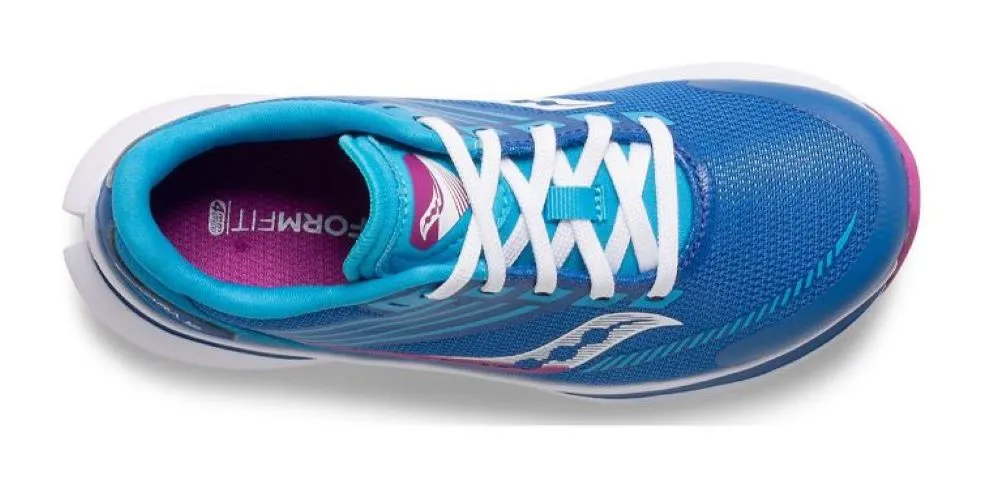 Saucony Blue and Pink Big Kids Girls Kinvara 12 Sneaker SK165077
