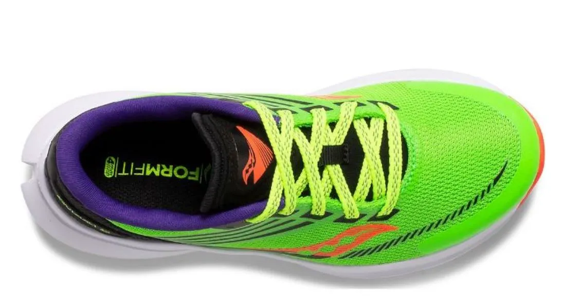 Saucony ViZi Green Purple and Orange Big Kids Kinvara 12 Sneaker SK265363