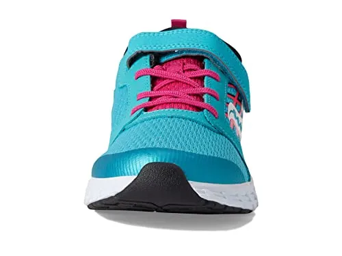 Saucony Wind Alternative Closure 2.0 Running Shoe, TURQ/PINK/BLACK, 12 Wide US Unisex Big_Kid