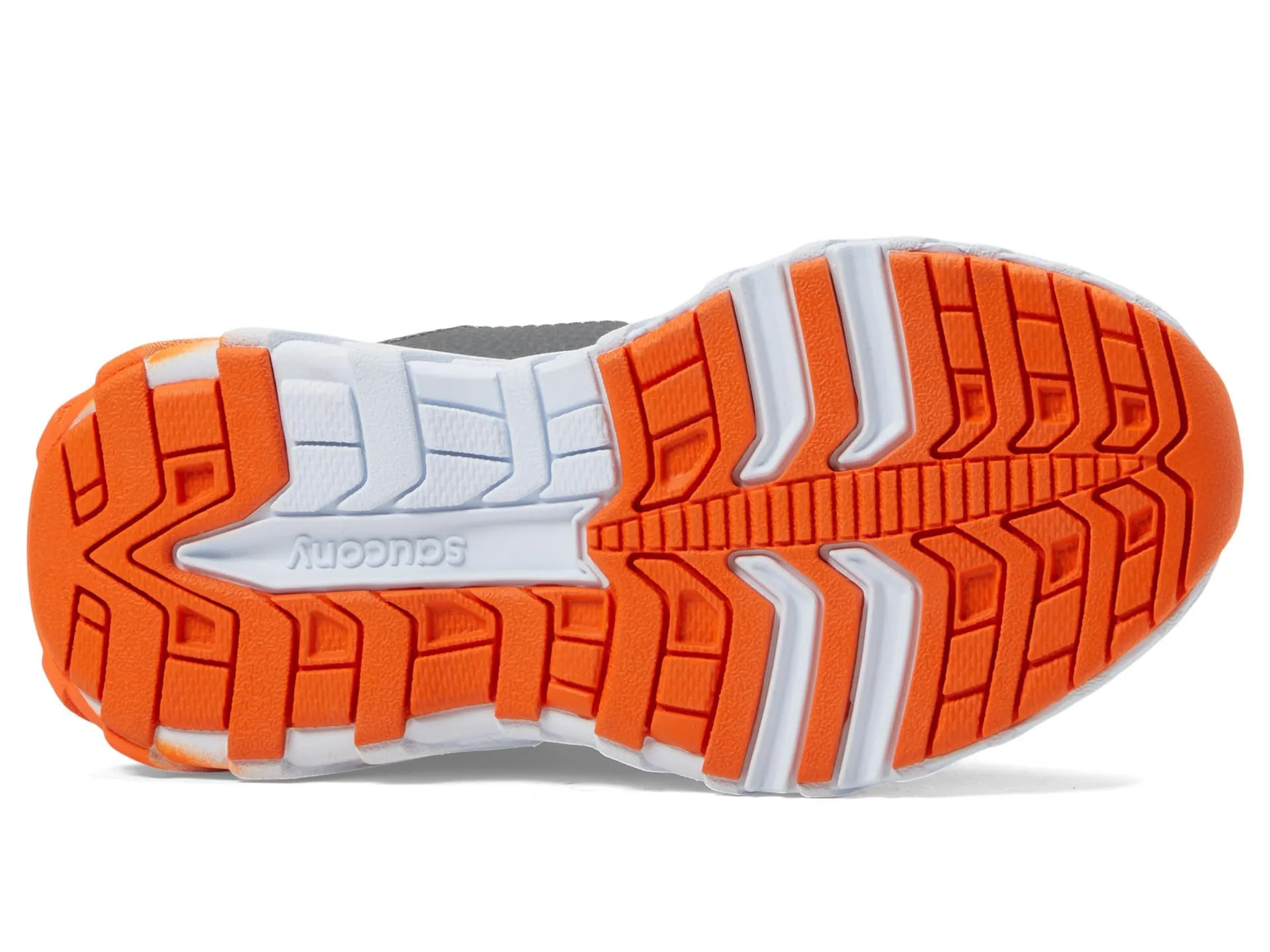 Saucony Wind Alternative Closure 2.0 Sneaker, Grey/Orange, 1 US Unisex Big Kid