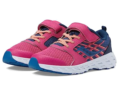 Saucony Wind Alternative Closure 2.0 Sneaker, Navy/Berry, 4.5 US Unisex Big Kid