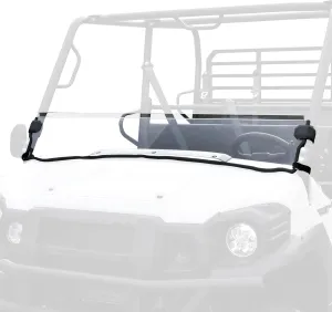 SAUTVS Clear Half Windshield for Kawasaki Mule Pro, Lightly Dustproof Durable Poly Front Half Windscreen for Kawasaki Mule Pro FXT DXT DX FX 2015-2025 Accessories