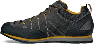 SCARPA Men's Crux Lightweight Suede Leather Approach Shoes for Hiking & Walking - Shark/Mustard - 12.5