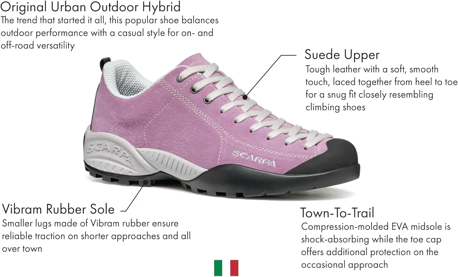 SCARPA Women's Mojito Lightweight Outdoor Leather Shoes