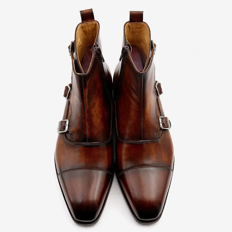 Seduction Styles Men's Handmade Genuine Leather Breathable Casual Shoes
