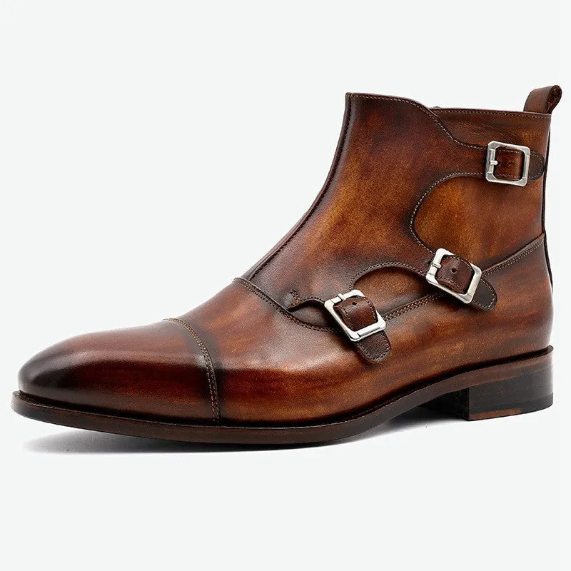 Seduction Styles Men's Handmade Genuine Leather Breathable Casual Shoes