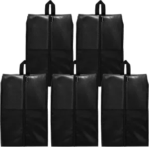 Shoe Bags for Travel, 5 Pack XX-Large Shoe Bags for Women & Men, Translucent Design protable Shoe organizer bag for Packing with Sturdy Zipper(Black02)……