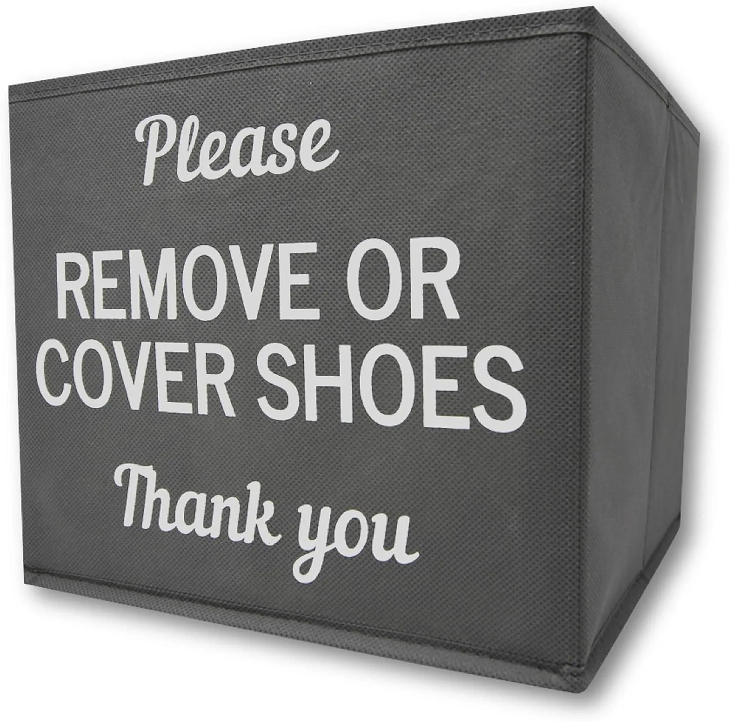 Shoe Covers Box | Disposable Shoe Bootie Holder For Realtor Listings and Open Houses | Please Cover or Remove Shoes Bin | Shoe Bootie Box (5)